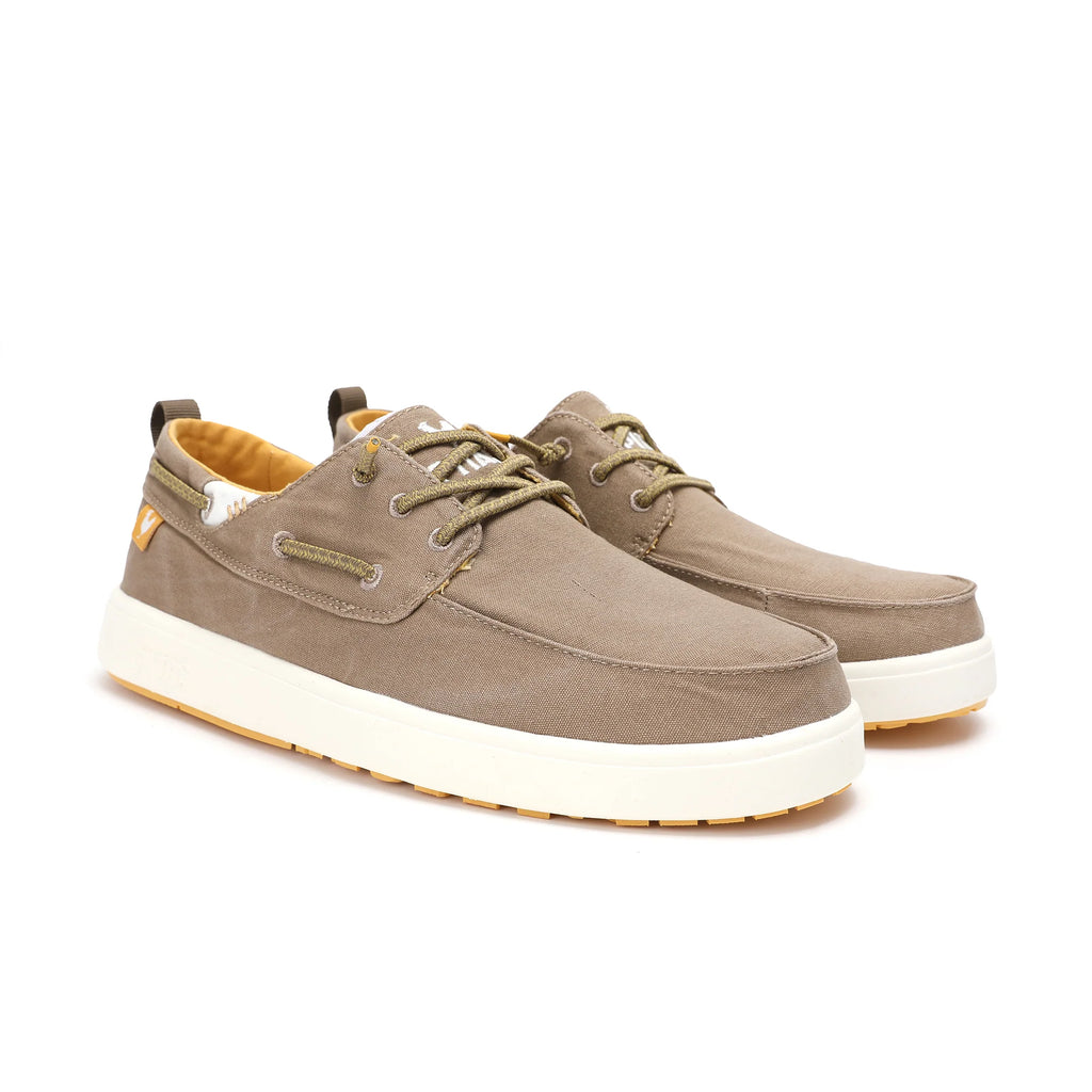 Pitas Maui Taupe boat shoes beige