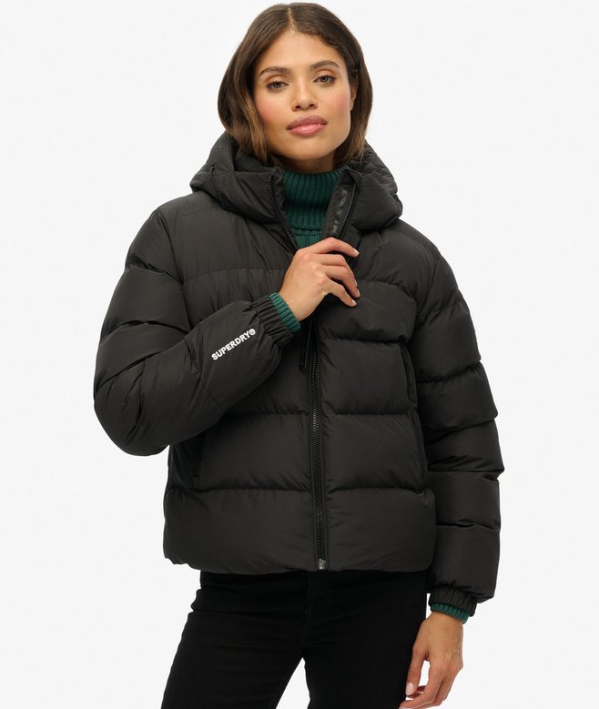 Giacca Puffer Sportiva con Cappuccio